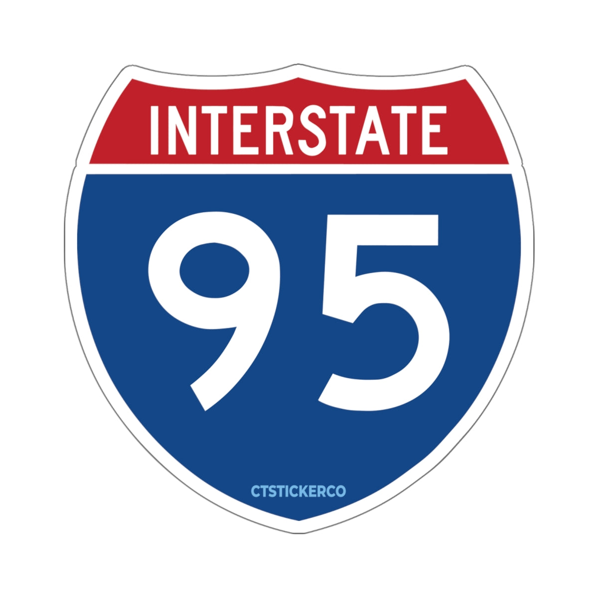 I-95 Highway Sign Die-Cut Sticker