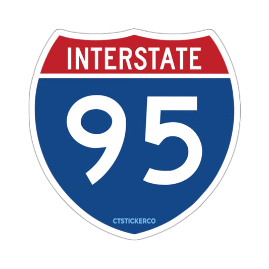 I-95 Highway Sign Die-Cut Sticker