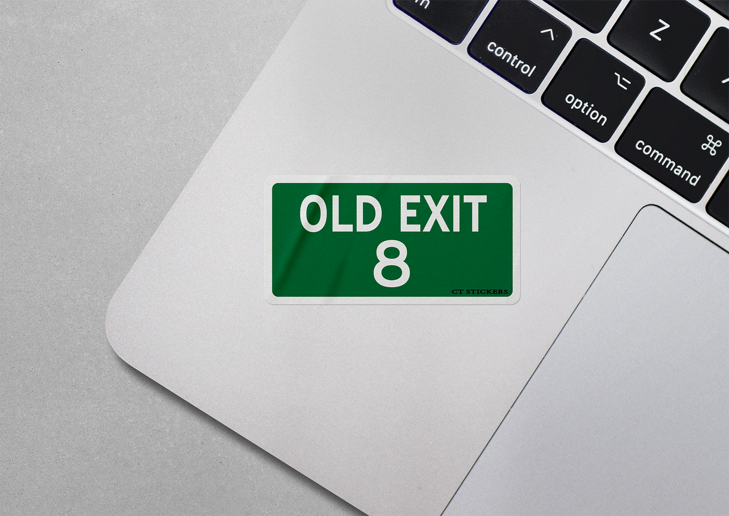 Old Exit 8 Highway Sign Vinyl Decal